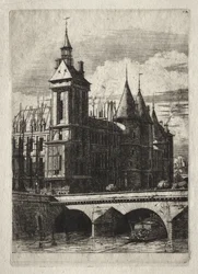 Grabados de París: La Torre del Reloj