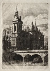 Grabados de París: La Torre del Reloj, 1852