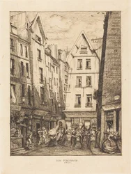 Rue Pirouette cerca de los mercados, París