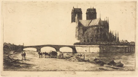 El ábside de Notre-Dame de París (El ábside de la catedral de Notre-Dame, París)