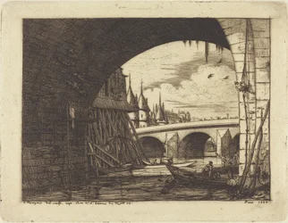 El arco del Pont Notre-Dame, París