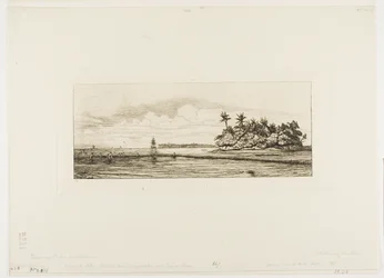 Oceanía: Pesca, Cerca de Islas con Palmas en el Grupo Uea o Wallis, 1845