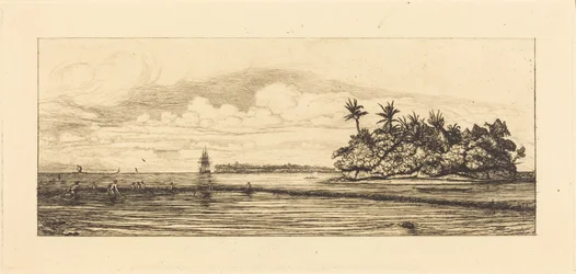 Oceanía, islotes en Uvea (Wallis); Pesca con palmas, 1845