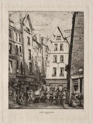Calle Pirouette, cerca de los Mercados, París
