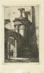 Puerta de entrada al convento de los capuchinos franceses en Atenas
Entrée du convent des Capucins Francais a Athenes (título en el objeto)