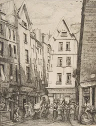 Rue Pirouette aux Halles, París, después de Laurence, 1860