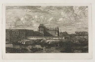 El Viejo Louvre de una Pintura de Zeeman, 1651