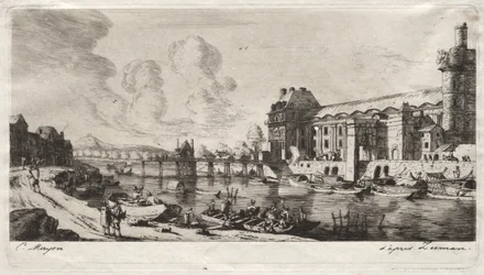 El Pabellón de Mademoiselle y parte del Louvre