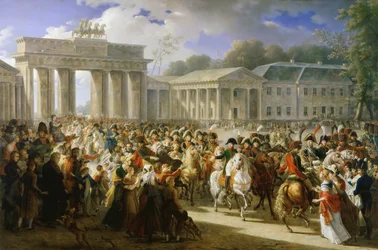 Francés: Entrée de Napoléon à Berlin. 27 octobre 1806 Entrada de Napoleón I en Berlín, 27 de octubre de 1806