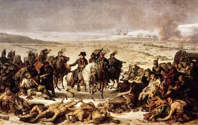 Napoleón en el campo de batalla de Eylau, 9 de febrero de 1807