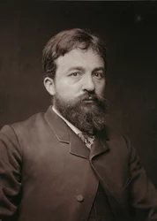 Album Artistique et Biographique, 5me année, Salon 1885; retrato de Pierre Fritel (1853-1942), pintor, escultor y grabador francés