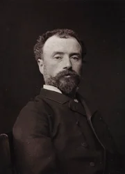 Album Artistique et Biographique, 5me année, Salon 1885; retrato del pintor francés Hippolyte Dominique Berteaux (1843-1926)