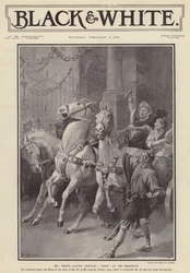 El actor inglés Herbert Beerbohm Tree protagonizando una producción de la obra Nero de Stephen Phillips en el Teatro de Su Majestad, Londres