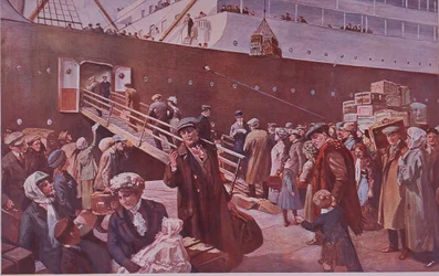 Emigrantes rumbo a Canadá parten de Liverpool