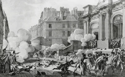 Napoleón Bonaparte (1769-1821) sofocando la revuelta realista frente a la iglesia de Saint-Roch en París