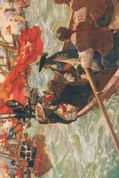 Home coming of Charles II, ilustración de The History of the British People publicada por Waverley, c.1940 (litografía en color)