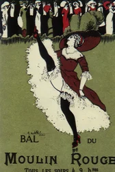Baile del Moulin Rouge (litografía en color)