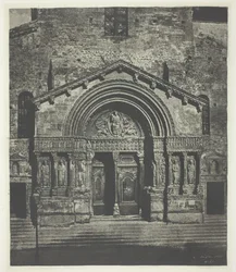 Arles: El pórtico oeste de Saint-Trophime, 21 de octubre de 1854, impreso en 1982