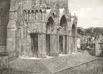 Catedral de Chartres - Pórtico del Mediodía siglo XII, c. 1854, impreso c. 1857