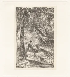 Planche XI - Le Bûcheron (Plancha XI - El leñador),c. 1857 (grabado)