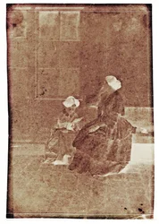 Mujeres en un patio