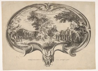 El triunfo de David, de un abanico de Jacques Callot