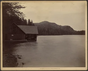 Echo Lake y Boat House, Franconia Notch, Nuevo Hampshire