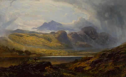 Llyn Crafnant, Moel Siabed en la distancia, norte de Gales