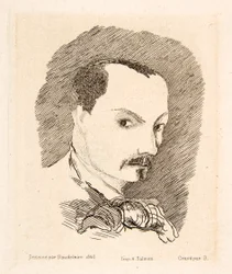 Autorretrato de Charles Baudelaire, pub. 1869