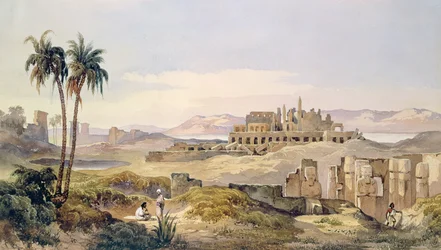 Vista de las ruinas de Karnak en Egipto