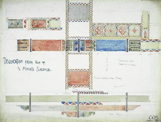 Decoración del techo de S. Miniato, Florencia, 1891
