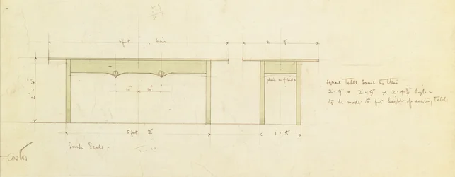 Diseño para una Mesa de Comedor y una Mesa Pequeña