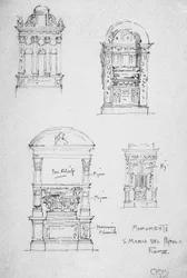Monumentos, S. Maria del Popolo, Roma, 1891