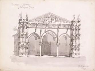 Catedral de Palermo, Estudio del pórtico de entrada