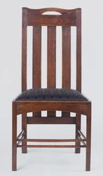 Silla lateral, una de un par, hecha para los salones de té de Argyle Street de Miss Cranston, Glasgow, 1896