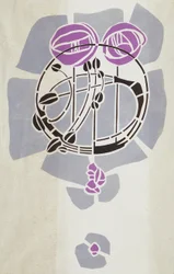 Reproducción moderna del stencil original de Mackintosh para decoración de paredes, motivo de rosa, 1902