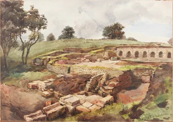 Casa de baños en Chesters desde el noreste
