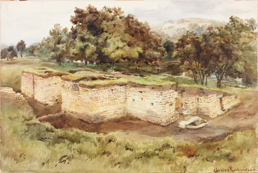 Casa de baños de Chesters desde el suroeste