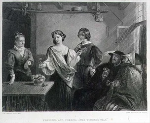 Florizel y Perdita, grabado por Lumb Stocks