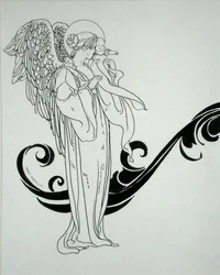 Ángel y bebé, ilustración de 