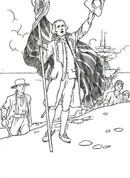 Capitán Cook desembarcando en Australia, 1912