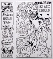Ilustración de portada para Los verdaderos anales de la tierra de las hadas, El reinado del rey Herla, editado por William Canton, publicado en 1900