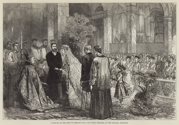 Matrimonio del Duque de Norfolk con Lady Flora Hastings, en el Oratorio, Brompton