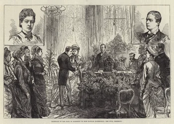 Matrimonio del Conde de Rosebery con la Srta. Hannah Rothschild, la ceremonia civil