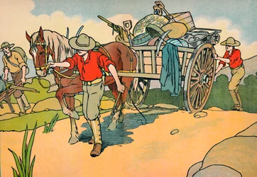 Rumbo a los campos de oro, 1912