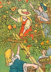 Recogiendo la fruta, 1912