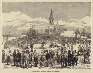 Deportes de la Brigada de las Tierras Altas en Aldershott