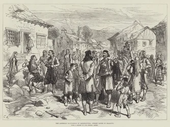 La Ocupación Austriaca de Herzegovina, Escena Callejera en Grahovo