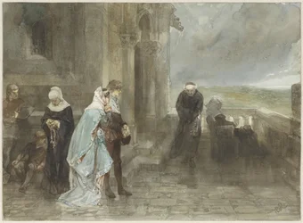 Al acecho, escena del siglo XII