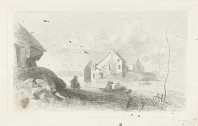 Inundación en Lith Desastre de inundación 1855 (título de la serie)
